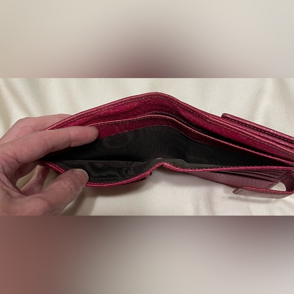 Gucci Authentic Vintage Mono Fabric Compact Wallet, Pink Leather Trim & Interior - Picture 7 of 14